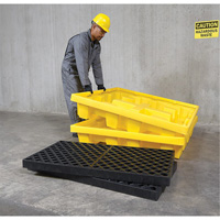 4-Drum Nestable Ultra-Spill Pallet&reg;, 66 US gal. Spill Capacity, 51" x 51" x 10" Consource