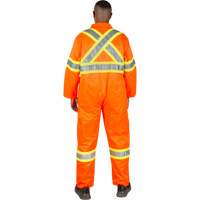 Unlined Safety Coveralls, Medium, High Visibility Orange Consource