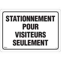 "Stationnement pour visiteurs" Sign, 14" x 20", Aluminum, French Consource