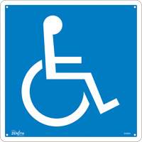 Handicap CSA Standard Safety Sign, 12" x 12", Aluminum, Pictogram Consource