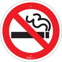No Smoking CSA Standard Safety Sign, 12" x 12", Aluminum, Pictogram Consource