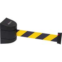 Magnetic Wall Mount Barrier with Magnetic Tape, Plastic, Magnetic Mount, 15', Black and Yellow Tape Consource