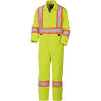 5512T High-Visibility Coveralls, 40 (Tall), High Visibility Lime-Yellow Consource