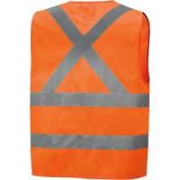 6885 High-Visibility Tricot Safety Vest, High Visibility Orange, Small, Polyester Consource