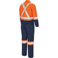 7702BBT Combine de s&eacute;curit&eacute; deux tons FR-Tech, Taille 40 (grand taille), Bleu marin/Orange, 10 cal/cm² Consource