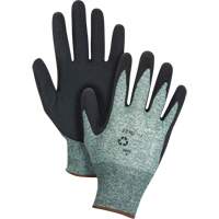 Eco-Friendly Crinkle Grip Coated Gloves, 7, Foam Latex Coating, 15 Gauge, Nylon/RPET Shell Consource
