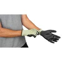 Eco-Friendly Seamless Cut-Resistant Gloves, Size 7, 13 Gauge, Polyurethane Coated, HPPE/RPET Shell, ASTM ANSI Level A4 Consource