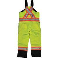 Ripstop Insulated Safety Bib Overall, Polyester, X-Small, High Visibility Lime-Yellow Consource