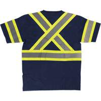 Chemise de s&eacute;curit&eacute; &agrave; manches courtes, Coton, T-petit, Bleu marin Consource