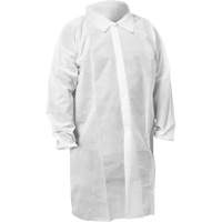 KleenGuard KGA10 Lab Coat, Medium, White Consource