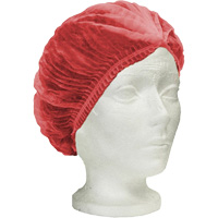Bonnet bouffant pliss&eacute; RONCO Care, Polypropyl&egrave;ne, 24", Rouge Consource