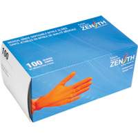 Heavyweight Tactile Grip Examination Gloves, Small, Nitrile, 8-mil, Powder-Free, Orange Consource