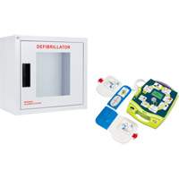 AED Plus&reg; Defibrillator & Wall Cabinet Kit, Semi-Automatic, English, Class 4 Consource