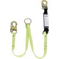 SA-5405-4 Shock Absorbing Lanyard, 4', Snap Hook Center, Snap Hook Leg Ends, Polyester Consource