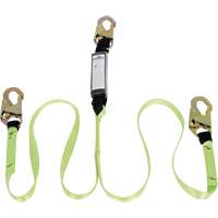 SA-54000-6 Shock Absorbing Lanyard, 6', Snap Hook Center, Snap Hook Leg Ends, Polyester Consource