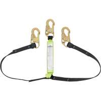 SA-64000-4 Shock Absorbing Lanyard, 4', Snap Hook Center, Snap Hook Leg Ends, Polyester Consource