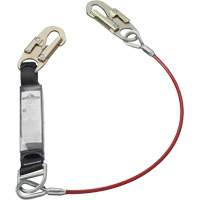 SA-5500-4 Shock Absorbing Lanyard, 4', Snap Hook Center, Snap Hook Leg Ends, Galvanized Steel Consource