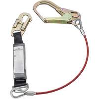 SA-5502-6 Shock Absorbing Lanyard, 6', Form Hook Center, Snap Hook Leg Ends, Galvanized Steel Consource