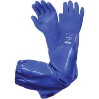 Gants triples enduits r&eacute;sistants aux produits chimiques Integra 77-395, Taille 8, 28" lo, PVC, Doublure en Coton Consource