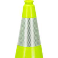 Premium Traffic Cone, 18", Lime Green, 6" Reflective Collar(s) Consource