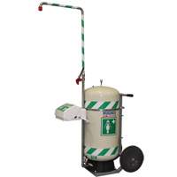 Douche d'urgence mobile et ind&eacute;pendant avec douche oculaire et faciale, Capacit&eacute; 30 gal., Conformit&eacute; Aucune Consource