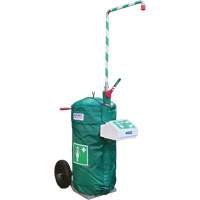 Douche d'urgence isol&eacute;e, mobile et autonome avec douche oculaire et faciale, Capacit&eacute; 30 gal., Conformit&eacute; Aucune Consource