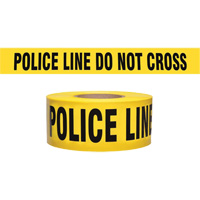"Police Line Do Not Cross" Contractor-Grade Barricade Tape, English, 3" W x 1000' L, 2 mils, Black on Yellow Consource