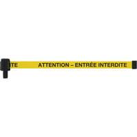 PLUS Banner, Attention - Entr&eacute;e Interdite, 15', Black and Yellow Tape Consource