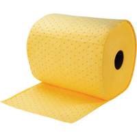 Rouleaux absorbants li&eacute;es, Lourd, 150' lo x 15" la, Absorption 10 gal. Consource