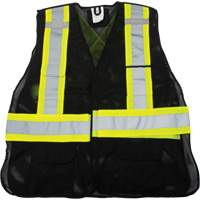 CSA Compliant Surveyor Vest, Black, Medium, Polyester Consource