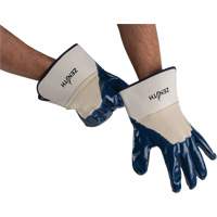 Gants &agrave; poignet de s&eacute;curit&eacute; de poids lourd, 11/2T-Grand, R&ecirc;vetement Nitrile, Enveloppe en Coton Consource
