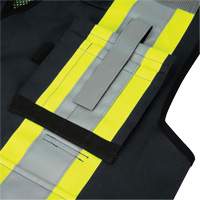 6679 High-Visibility Antimicrobial Mesh-Back Surveyor Vest, Black, Small, Polyester Consource