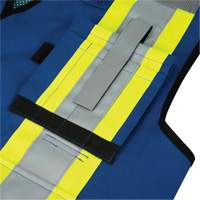 6681 High-Visibility Antimicrobial Mesh-Back Surveyor Vest, Royal Blue, Small, Polyester Consource