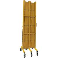 Barri&egrave;re extensible, 84" h x 20' lo, Jaune Consource