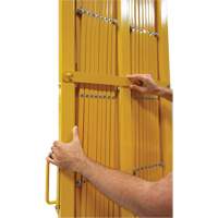 Barri&egrave;re extensible, 84" h x 20' lo, Jaune Consource