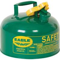 Bidon de s&eacute;curit&eacute; pour les combustibles, Type I, Acier galvanis&eacute;, 2 gal. US, Vert, Homologu&eacute; FM/List&eacute; UL/ULC Consource