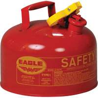 Bidon de s&eacute;curit&eacute; pour les produits inflammables, Type I, Acier galvanis&eacute;, 2,5 gal. US, Rouge, Homologu&eacute; FM/List&eacute; UL/ULC Consource