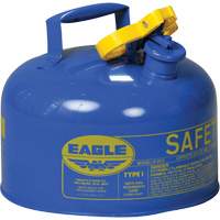 Bidon de s&eacute;curit&eacute; pour le k&eacute;ros&egrave;ne, Type I, Acier galvanis&eacute;, 2,5 gal. US, Bleu, Homologu&eacute; FM/List&eacute; UL/ULC Consource
