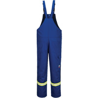 Bizflame&reg; 88/12 Insulated Bib Pants, Cotton/Nylon, Small, Blue Consource