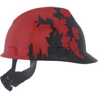 Casque sp&eacute;cialis&eacute; V-Gard, Suspension Rochet, Noir/Rouge Consource