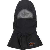 Pioneer 765A Flame-Resistant Quilted Hard Hat Liner with Long Neck & Detachable Mouthpiece, Black/Grey, Cotton/FR-Tech&reg;/Modacrylic/Nylon Consource