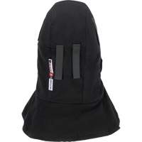 Pioneer 765A Flame-Resistant Quilted Hard Hat Liner with Long Neck & Detachable Mouthpiece, Black/Grey, Cotton/FR-Tech&reg;/Modacrylic/Nylon Consource