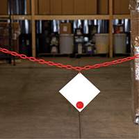 Plastic Barrier Chain, Green, 2" Link, 100' Length Consource