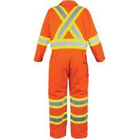High-Visibility Unlined Coveralls, Small, High Visibility Orange Consource