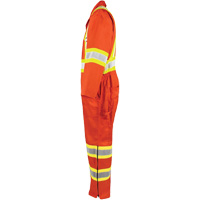 High-Visibility Unlined Coveralls, Small, High Visibility Orange Consource