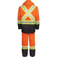 Ensemble de pluie haute visibilit&eacute; en tissu 150 deniers, Polyester, Petit, Orange haute visibilit&eacute; Consource