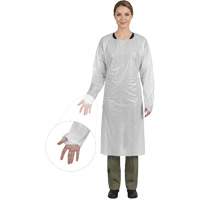 Blouse CoverMe avec passe-pouces, Taille unique, Blanc, Poly&eacute;thyl&egrave;ne Consource