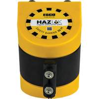 HAZLOK Safety Barrier System, Plastic, Magnetic Mount, 30', Black and Yellow Tape Consource