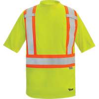 T-shirt de s&eacute;curit&eacute; doubl&eacute; de bambou Viking, Polyester, Petit, Jaune lime haute visibilit&eacute; Consource