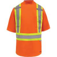 T-shirt de s&eacute;curit&eacute; doubl&eacute; de bambou Viking, Polyester, Petit, Orange haute visibilit&eacute; Consource